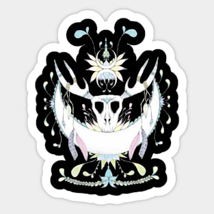 Pastel Deer Skull Sticker